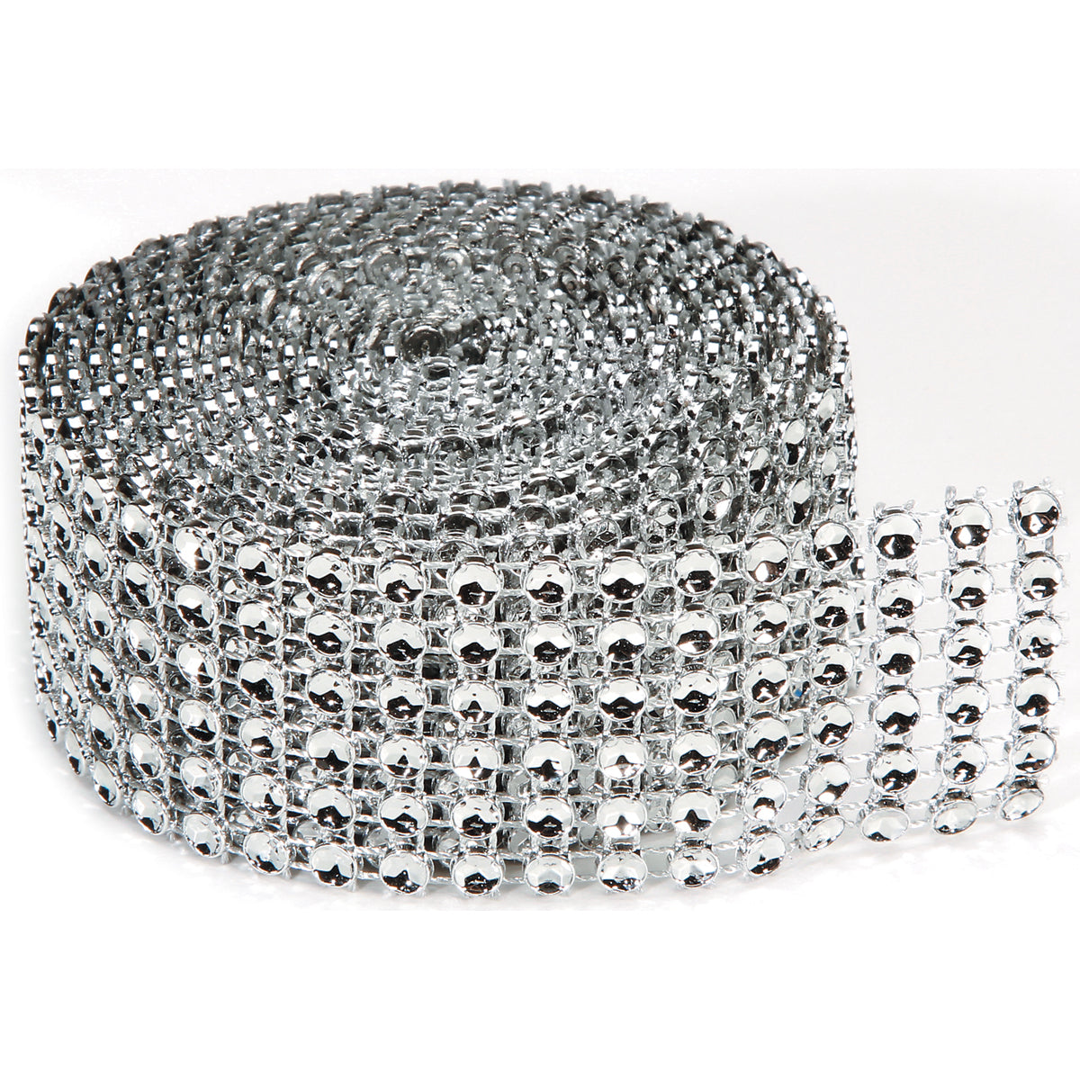 Bling On A Roll 4mm X 2Yards 6 Rows Silver