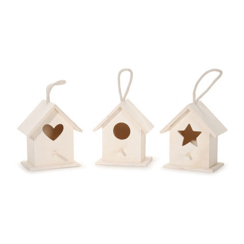 Unfinished Wood Bird House Assorted Styles 3.9 X 2.8 X 4.3 Inches