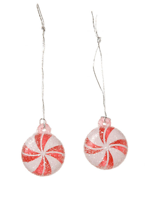 Miniature Sugared Peppermint Ornament 18mm