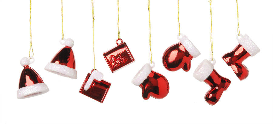 Ornaments Assorted Santa 3 4 Inch