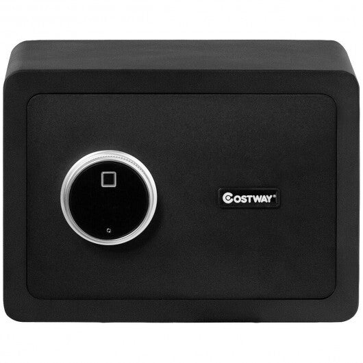 2-Layer Security Safe Deposit Box with Inner LED Light - Color: Black