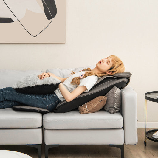 Massage Chair Pad with Heat and Vibration-Black - Color: Black