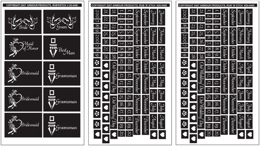 Armour Rub N Etch Designer Stencils 5 X 8 Weddg Moments