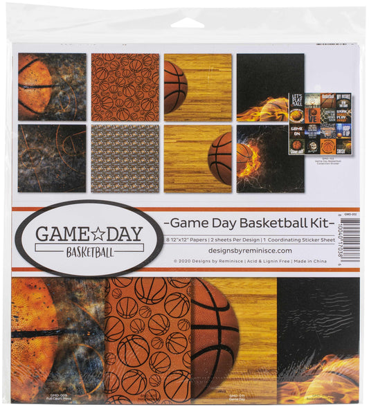 Reminisce Collection Kit 12inchesX12inches Game Day Basketball