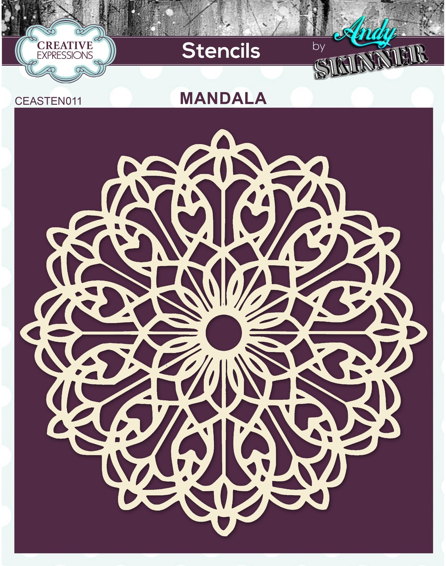 Creative Expressions 5.25 X5.25 inch Stencil By and y Skinner M and ala inch