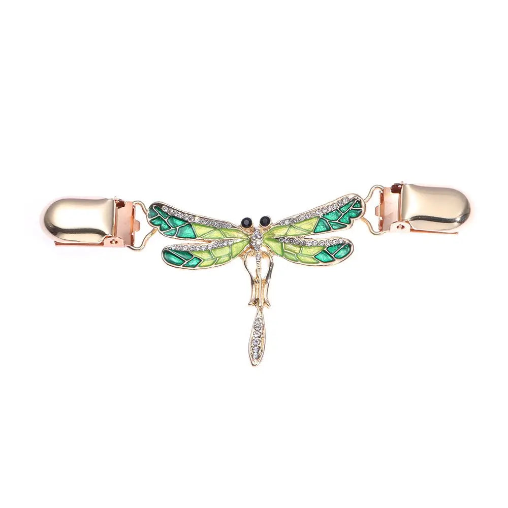 Women Carved Flower Cardigan Sweater Blouse Shawl Clips Shirt Collar Shawl Brooch Retro Duck Clip Clasps Charm Accessories Gift - Metal color Style 2