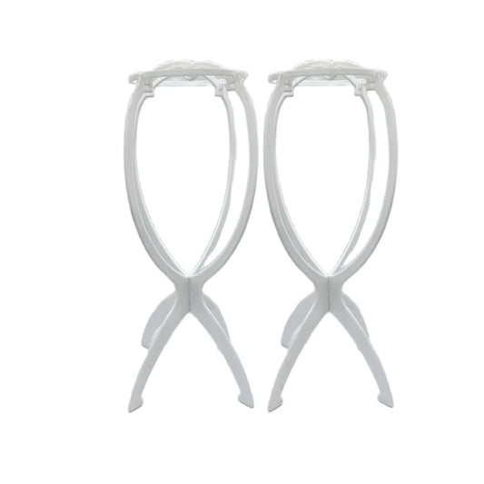 2 pcs stand 36cm Desk Stand Portable Wig Stand Wig Stands Portable Wig Hanger Salon Barber Hanging Hats Holder Display Stand - Color 36cm white