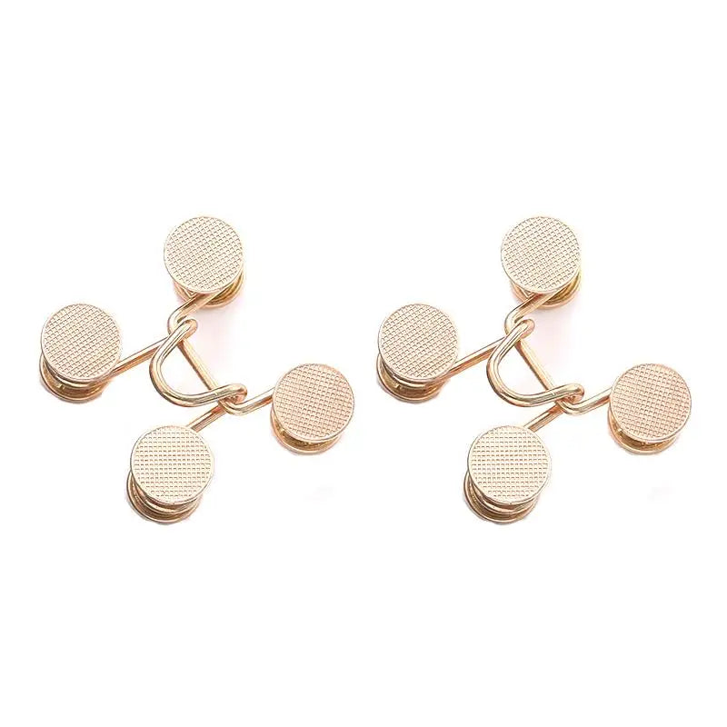 2pcs Skirt Pants Tighten Waist Brooches Jeans Adjustable Waist Clip Button Pearl Women's Brooch Set DIY Clothing Accessories - Metal color gold
