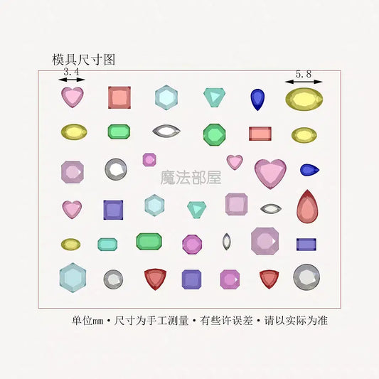 Color: mauve - 1pc Marine Jellyfish  Lace Ice Flowers 3D Acrylic Nail Mold Nail Art  Silicone Stamping Plates  Nail Accessories