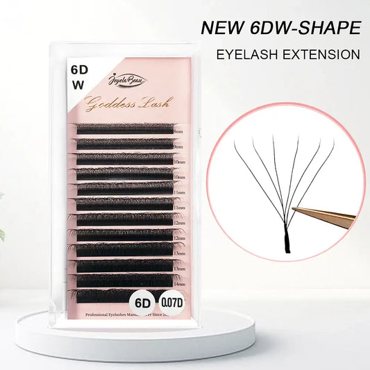 Color: DEEP BLUE, Curl: D, Thickness: 0.07mm, Length: 8mm, Ships From: CHINA - Goddess 3D/4D/5D/6D/7D/8D W Shape lashes 4D Premade Fan Lash Extensions 0.07 C/D Curl Natural Soft High Quality Idividual Lashes