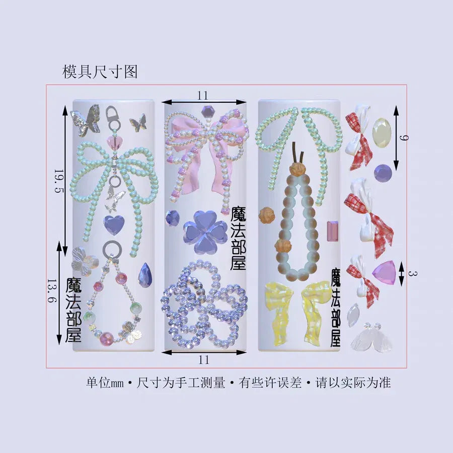 Color: mauve - 1pc Marine Jellyfish  Lace Ice Flowers 3D Acrylic Nail Mold Nail Art  Silicone Stamping Plates  Nail Accessories