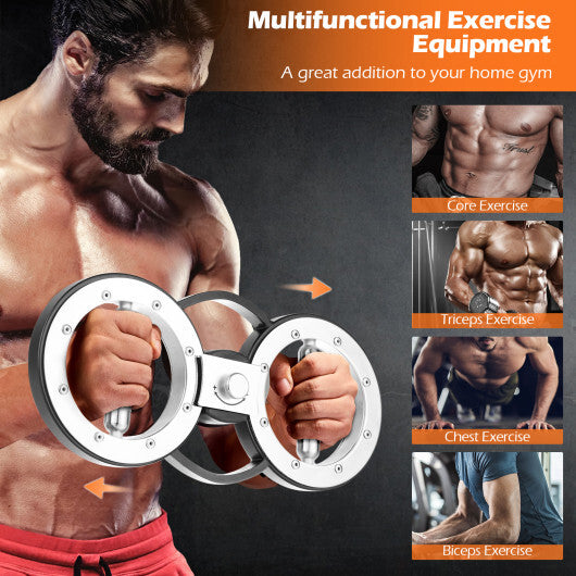 12 LBS Burn Machine Arm Workout Equipment with Adjustable Resistance - Color: Silver