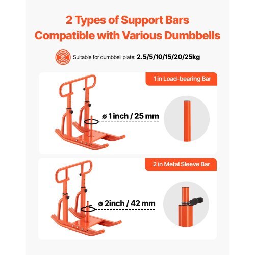 Weight Sled, Steel Power Sled, Fitness Training Sleds for Athletic Exercise Speed Improvement, Workout Equipment with Adjustable Height Handle, Compatible with 1/2 in Weight Plates, Orange