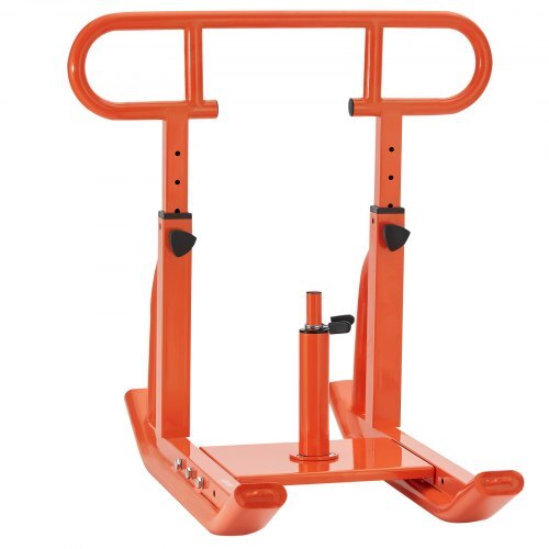 Weight Sled, Steel Power Sled, Fitness Training Sleds for Athletic Exercise Speed Improvement, Workout Equipment with Adjustable Height Handle, Compatible with 1/2 in Weight Plates, Orange