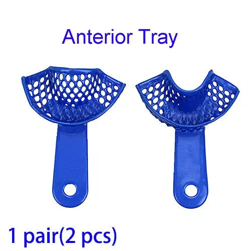 Color: green - Dental Impressions Tray Plastic-Steel Teeth Holders Dentistry Instrument Oral Hygiene Dentist Materials Dental Trays Tools