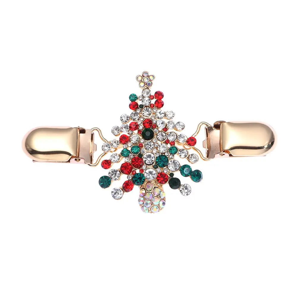 Women Carved Flower Cardigan Sweater Blouse Shawl Clips Shirt Collar Shawl Brooch Retro Duck Clip Clasps Charm Accessories Gift - Metal color Style 4