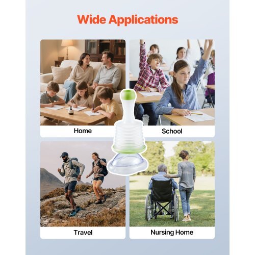 Choking Rescue Device, Portable Airway Clear Anti Choking Suction Device with 2 Multi-size Masks and 1 Storage Bag, First Aid Kit for Removing Blocked Objects, for Home, School, Travel
