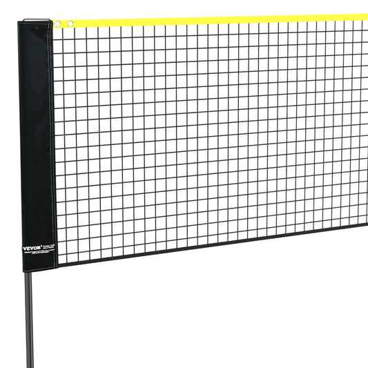 Badminton Net, Height Adjustable Volleyball Net, 20ft Wide Foldable Pickleball Net, Portable Tennis Net Set with Poles, Stand, Bag, Rackets, Nylon Shuttlecocks, Kid Backyard Indoor Outdoor Use