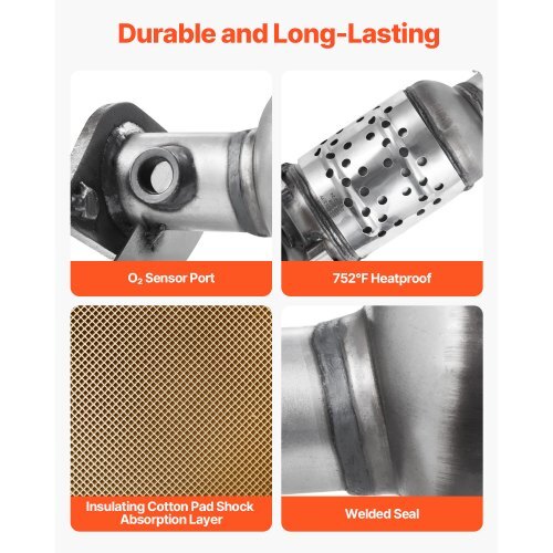 Catalytic Converter, 2 Pack, Compatible with Ford Police Interceptor Sedan Explorer FLEX Police Interceptor Utility Taurus/Lincoln MKS MKT MKZ, 3.5L V6, Front, Left, Right, Replacement OE 30585