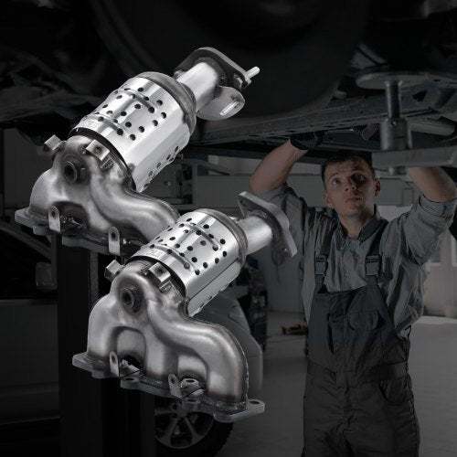 Catalytic Converter, 2 Pack, Compatible with Ford Police Interceptor Sedan Explorer FLEX Police Interceptor Utility Taurus/Lincoln MKS MKT MKZ, 3.5L V6, Front, Left, Right, Replacement OE 30585