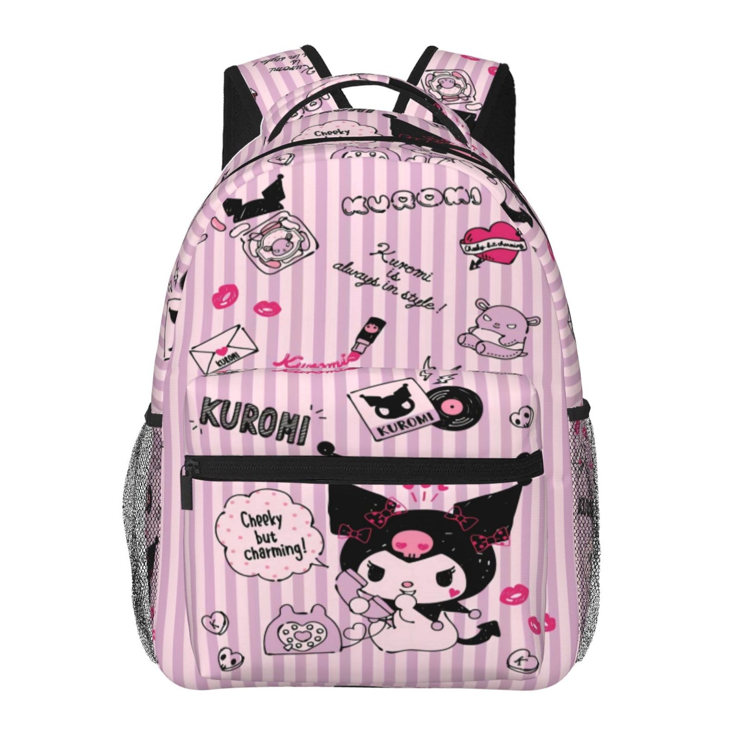 Cute Kawaii Backpack for Kids, Cartoon Anime Backpack Casual Large Capacity Laptop School Bag 17in Backpack Gift for Boys Girls