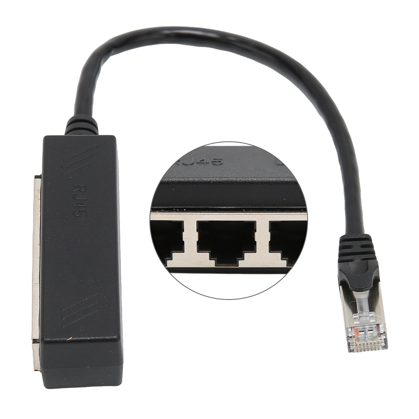 RJ45 Ethernet Splitter Cable One Point Four Ethernet Cable Splitter ABS PCB RJ45 Splitter Adapter for Laptop