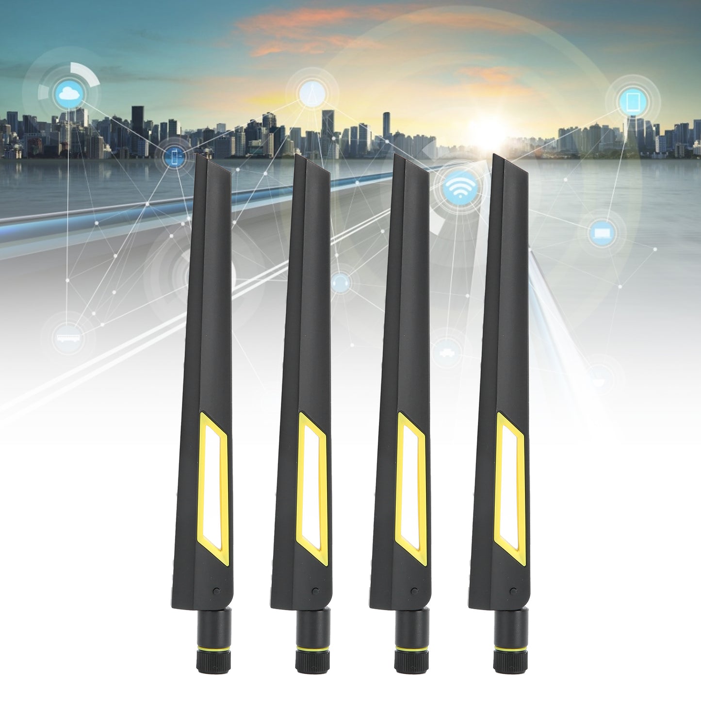 4Pcs Router Antenna for RTAX88U AX6000 2.4G/5G DualBand 10dB SMA Network Card Antenna