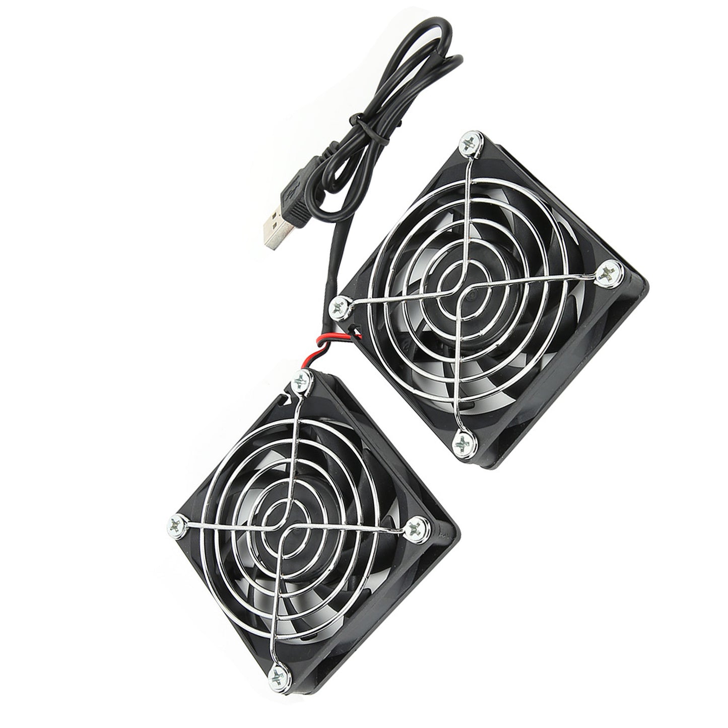 5V USB Power Cooling Dual Fan Router Heat Dissipation Cooler for RTAC68U AC86U EX6200 Tengda AC15